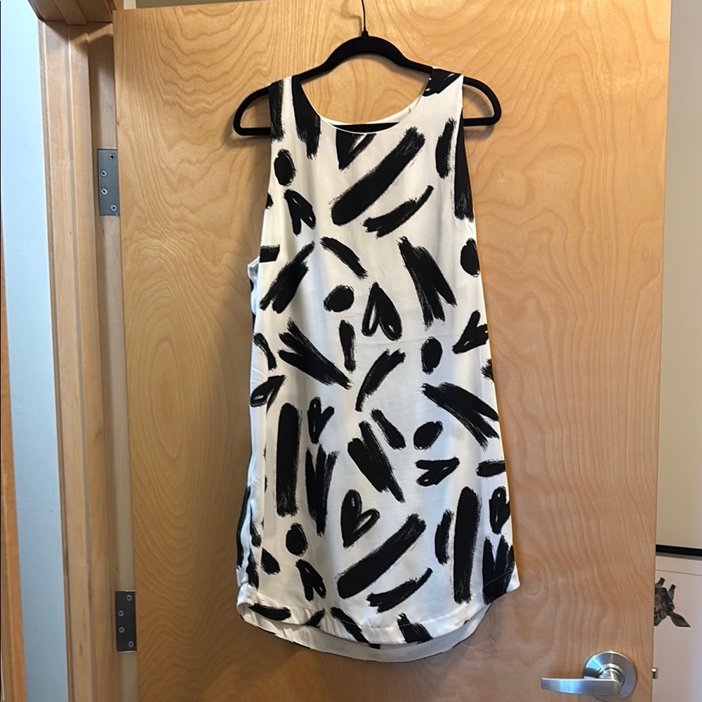 H&M black and white dress